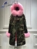 Mr and Mrs italy parka camouflage pink fox fur